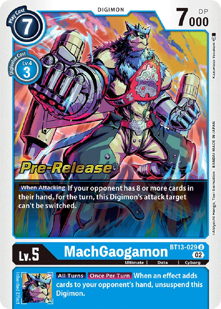 MachGaogamon [BT13-029] [Versus Royal Knight Booster Pre-Release Cards] | Red Riot Games CA