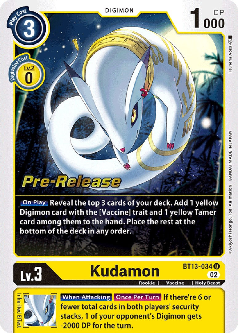 Kudamon [BT13-034] [Versus Royal Knight Booster Pre-Release Cards] | Red Riot Games CA