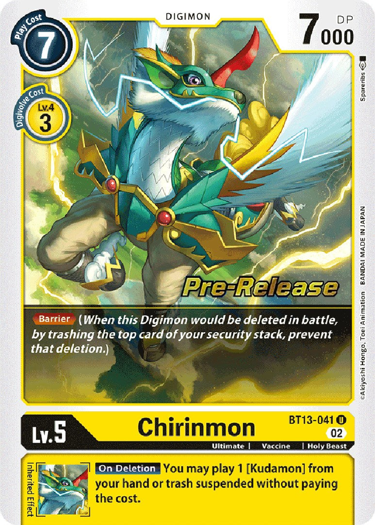 Chirinmon [BT13-041] [Versus Royal Knight Booster Pre-Release Cards] | Red Riot Games CA
