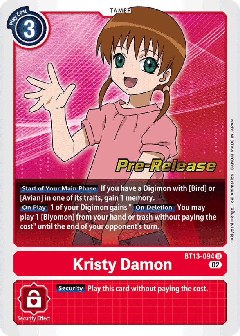 Kristy Damon [BT13-094] [Versus Royal Knight Booster Pre-Release Cards] | Red Riot Games CA