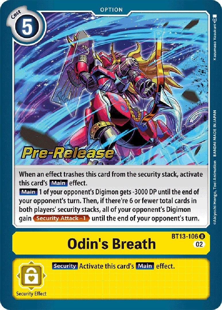 Odin's Breath [BT13-106] [Versus Royal Knight Booster Pre-Release Cards] | Red Riot Games CA