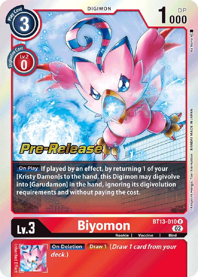 Biyomon [BT13-010] [Versus Royal Knight Booster Pre-Release Cards] | Red Riot Games CA