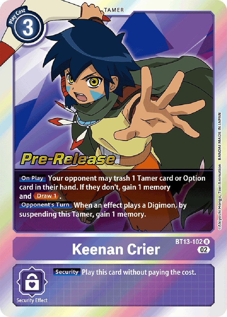 Keenan Crier [BT13-102] [Versus Royal Knight Booster Pre-Release Cards] | Red Riot Games CA