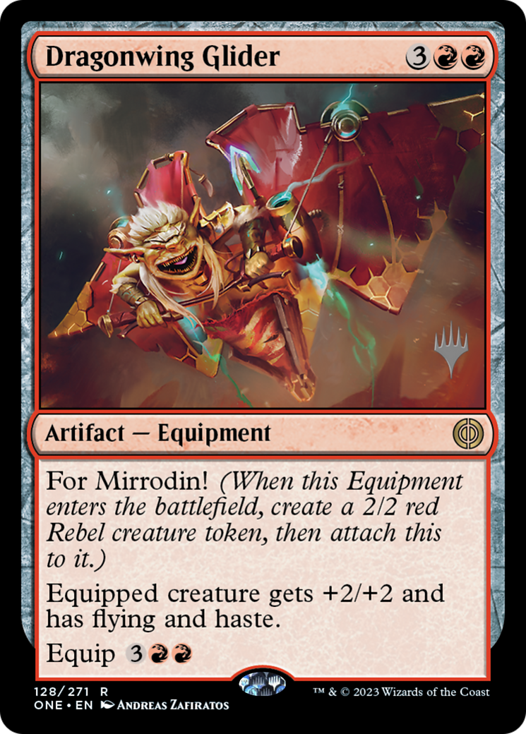 Dragonwing Glider (Promo Pack) [Phyrexia: All Will Be One Promos] | Red Riot Games CA