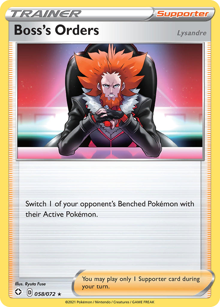 Boss's Orders (058/72) (Theme Deck Exclusive) [Sword & Shield: Shining Fates] | Red Riot Games CA