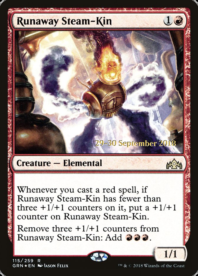 Runaway Steam-Kin [Guilds of Ravnica Prerelease Promos] | Red Riot Games CA