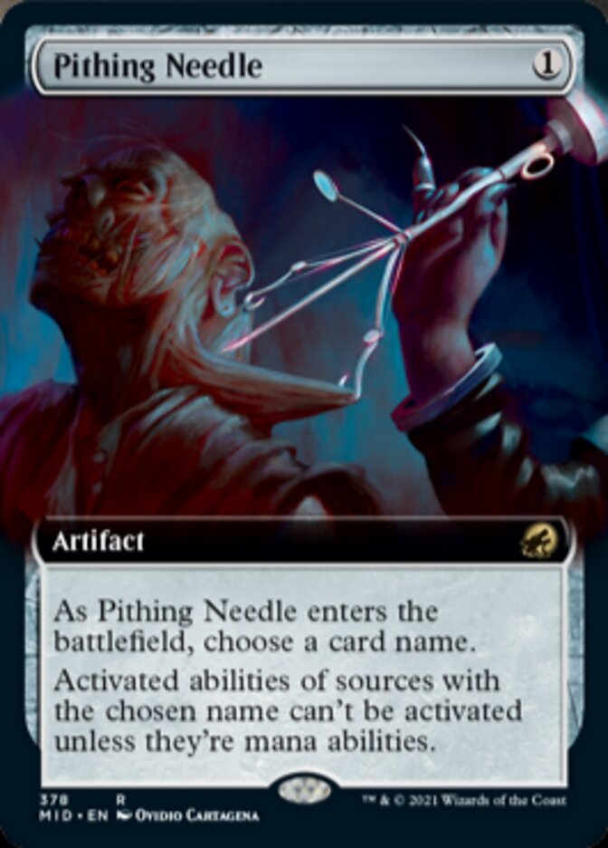 Pithing Needle (Extended Art) [Innistrad: Midnight Hunt] | Red Riot Games CA