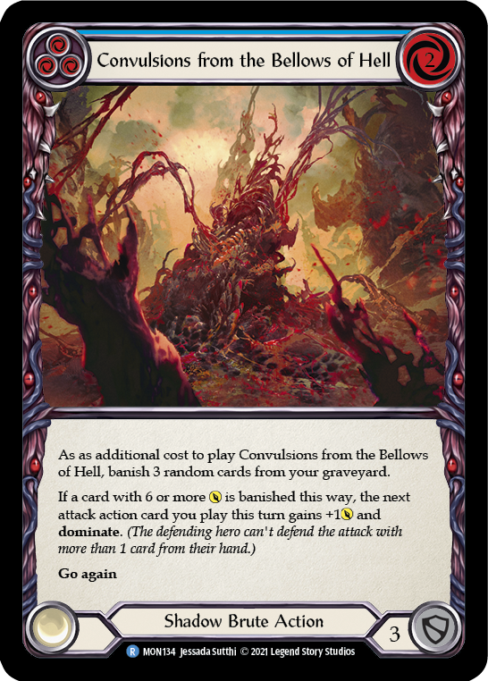 Convulsions from the Bellows of Hell (Blue) [MON134-RF] (Monarch)  1st Edition Rainbow Foil | Red Riot Games CA