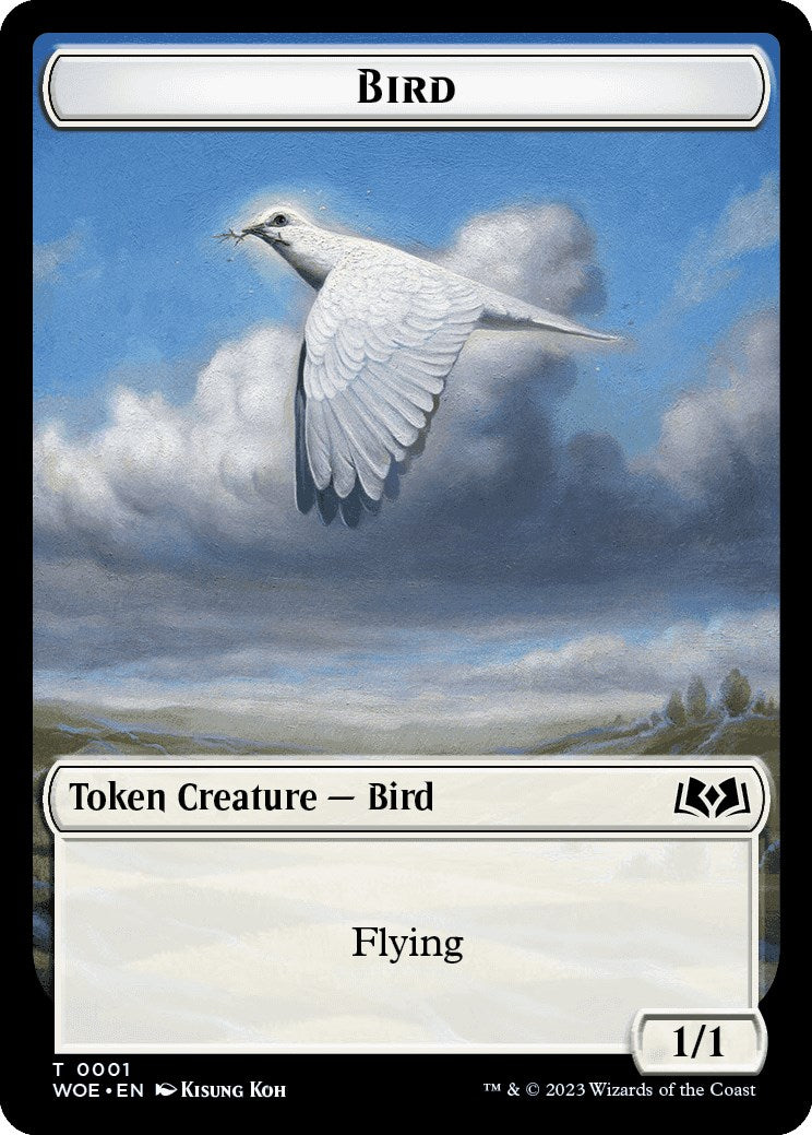 Bird Token [Wilds of Eldraine Tokens] | Red Riot Games CA