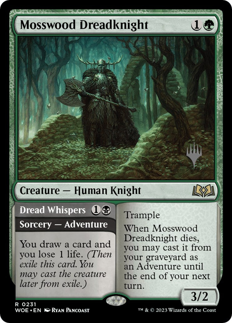 Mosswood Dreadknight // Dread Whispers (Promo Pack) [Wilds of Eldraine Promos] | Red Riot Games CA
