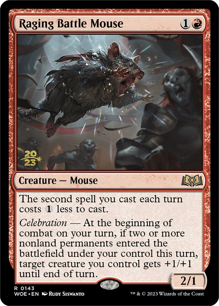 Raging Battle Mouse [Wilds of Eldraine Prerelease Promos] | Red Riot Games CA