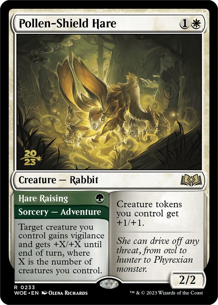 Pollen-Shield Hare // Hare Raising (Promo Pack) [Wilds of Eldraine Promos] | Red Riot Games CA