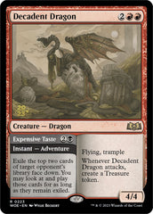 Decadent Dragon // Expensive Taste [Wilds of Eldraine Prerelease Promos] | Red Riot Games CA