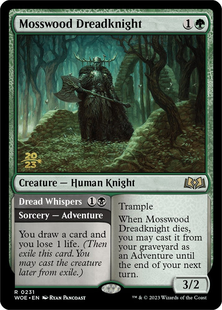 Mosswood Dreadknight // Dread Whispers (Promo Pack) [Wilds of Eldraine Promos] | Red Riot Games CA