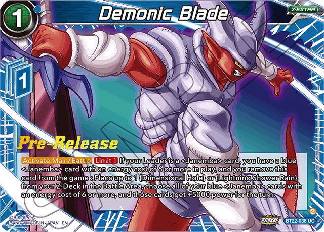 Demonic Blade (BT22-036) [Critical Blow Prerelease Promos] | Red Riot Games CA