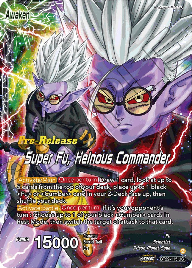 Fu // Super Fu, Heinous Commander (BT22-115) [Critical Blow Prerelease Promos] | Red Riot Games CA