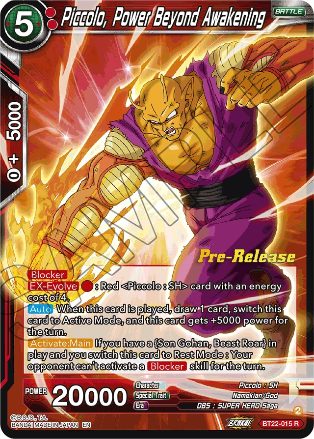 Piccolo, Power Beyond Awakening (BT22-015) [Critical Blow Prerelease Promos] | Red Riot Games CA