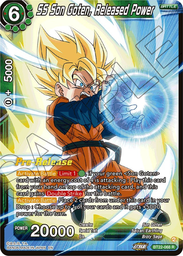 SS Son Goten, Released Power (BT22-068) [Critical Blow Prerelease Promos] | Red Riot Games CA