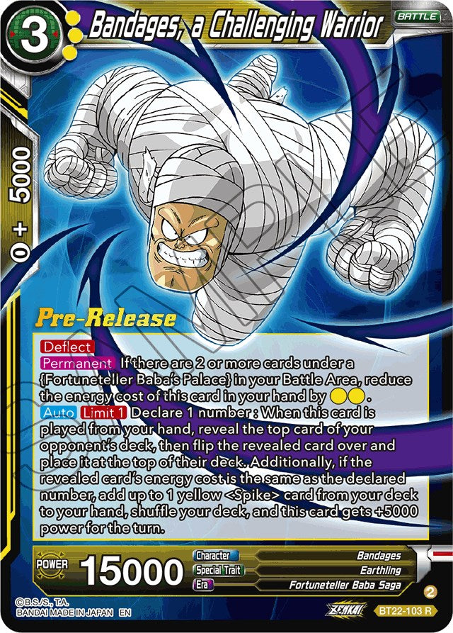 Bandages, a Challenging Warrior (BT22-103) [Critical Blow Prerelease Promos] | Red Riot Games CA