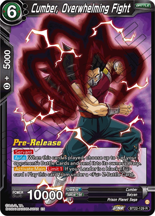 Cumber, Overwhelming Fight (BT22-129) [Critical Blow Prerelease Promos] | Red Riot Games CA