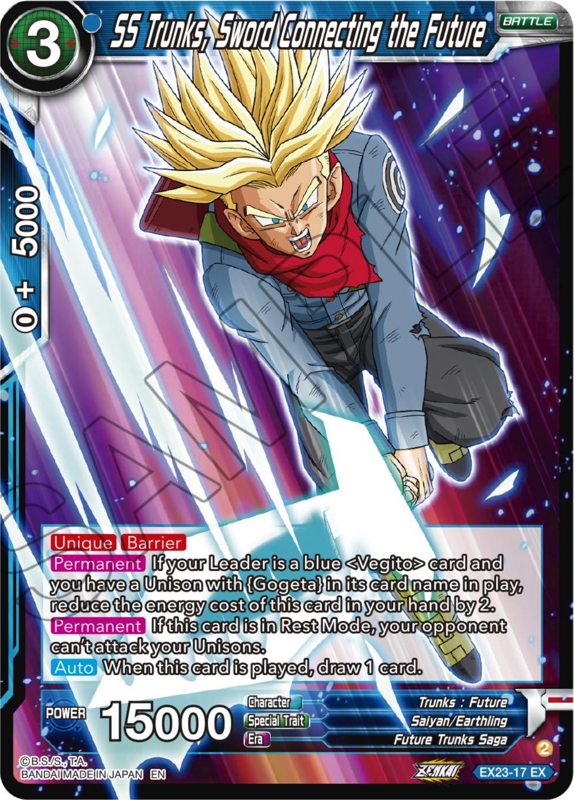 SS Trunks, Sword Connecting the Future (EX23-17) [Premium Anniversary Box 2023] | Red Riot Games CA