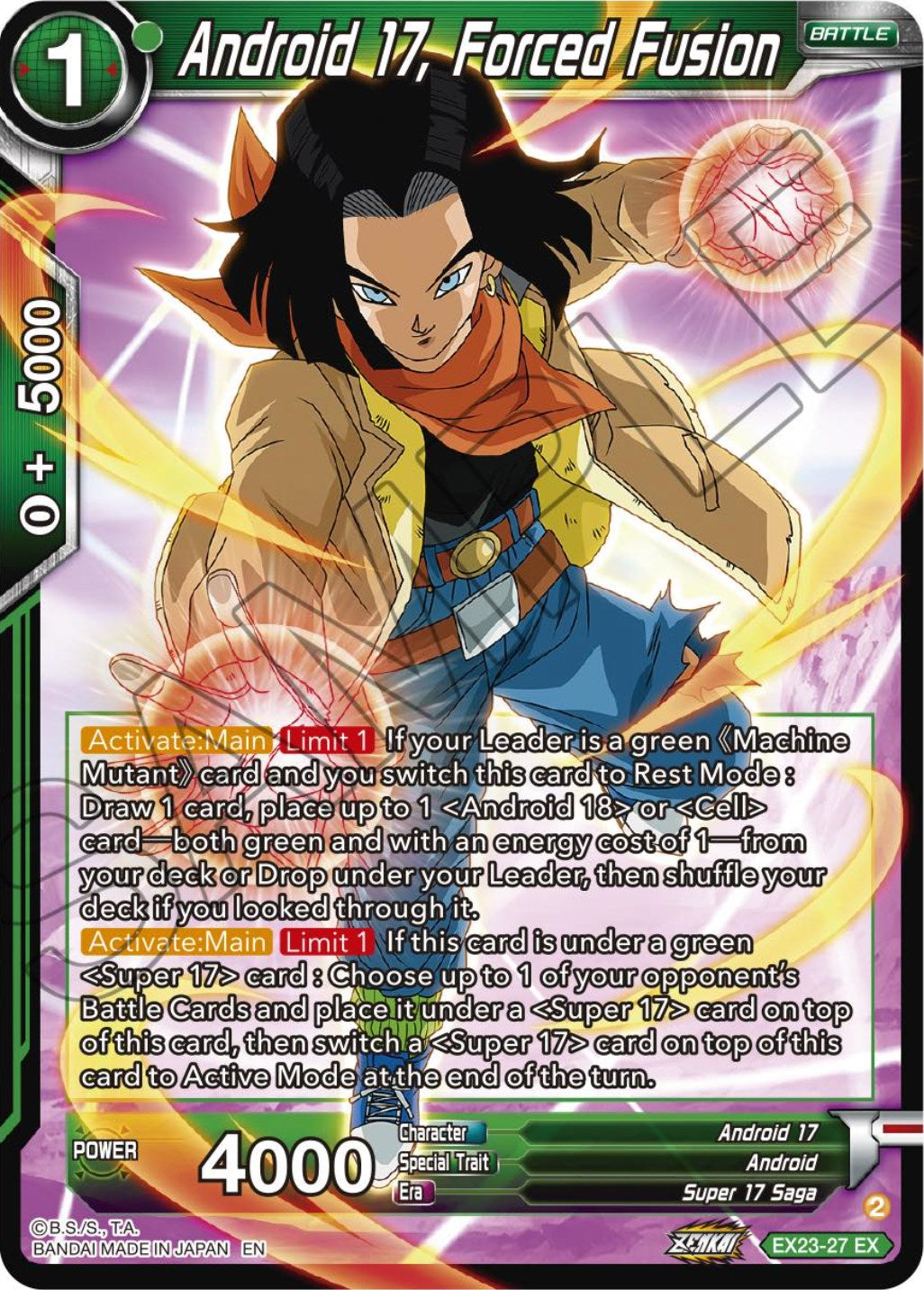 Android 17, Forced Fusion (EX23-27) [Ultimate Deck 2023] | Red Riot Games CA