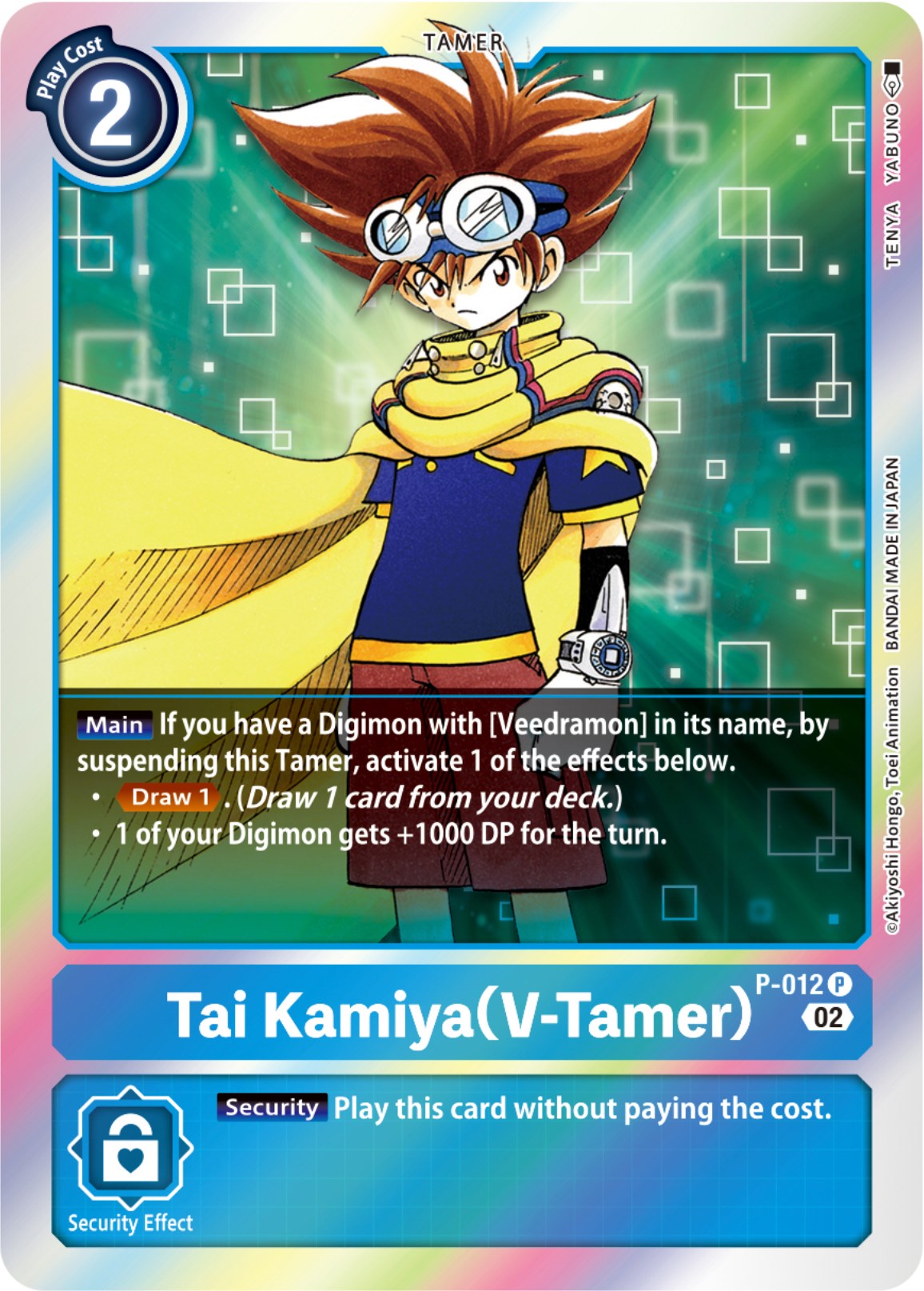 Tai Kamiya (V-Tamer) [P-012] (Resurgence Booster Reprint) [Resurgence Booster] | Red Riot Games CA