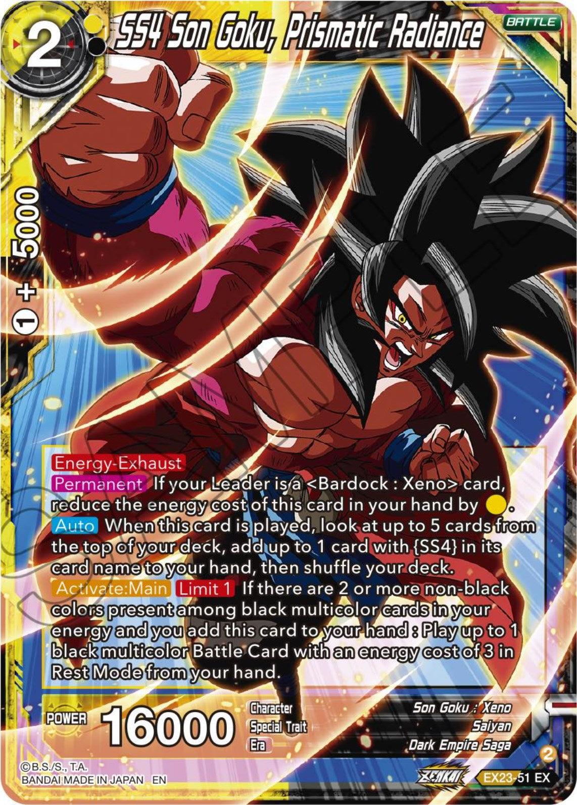 SS4 Son Goku, Prismatic Radiance (EX23-51) [Premium Anniversary Box 2023] | Red Riot Games CA