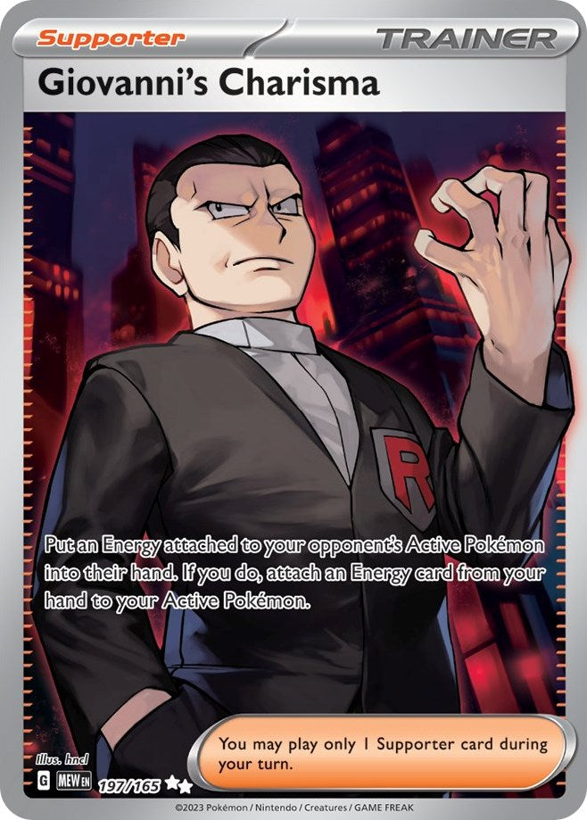 Giovanni's Charisma (197/165) [Scarlet & Violet: 151] | Red Riot Games CA