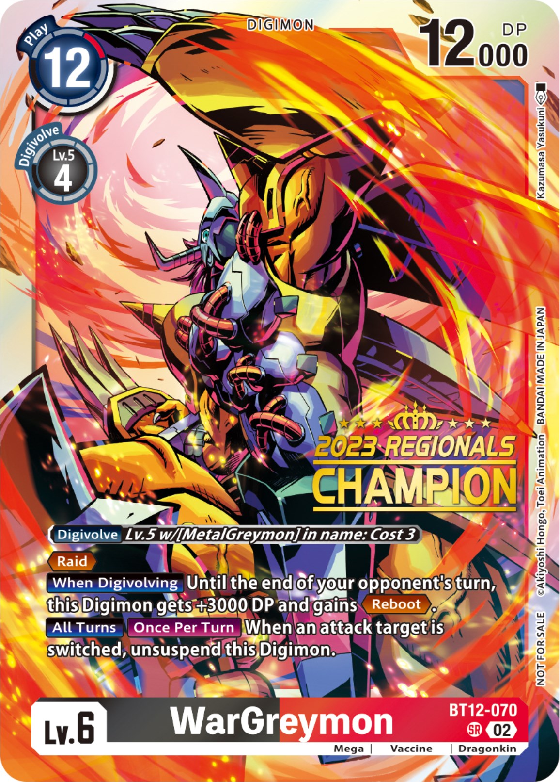 WarGreymon [BT12-070] (2023 Regionals Champion) [Across Time] | Red Riot Games CA