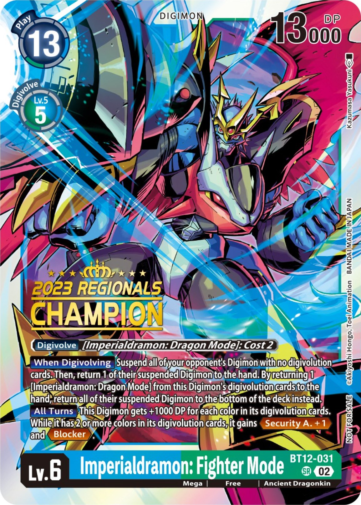 Imperialdramon: Fighter Mode [BT12-031] (2023 Regionals Champion) [Across Time] | Red Riot Games CA