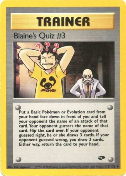Blaine's Quiz #3 (112/132) [Gym Challenge Unlimited] | Red Riot Games CA