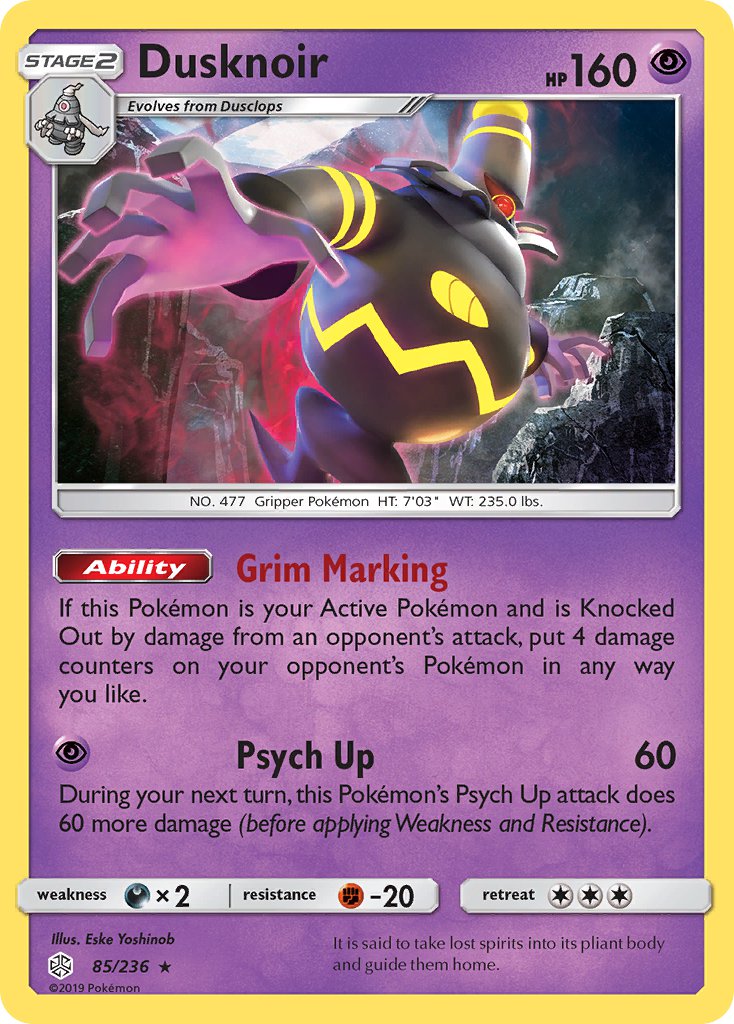 Dusknoir (85/236) (Prerelease Kit Exclusive) [Sun & Moon: Cosmic Eclipse] | Red Riot Games CA