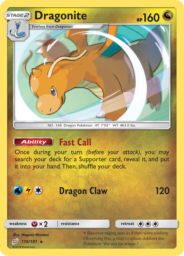 Dragonite (119/181) [Sun & Moon: Team Up] | Red Riot Games CA