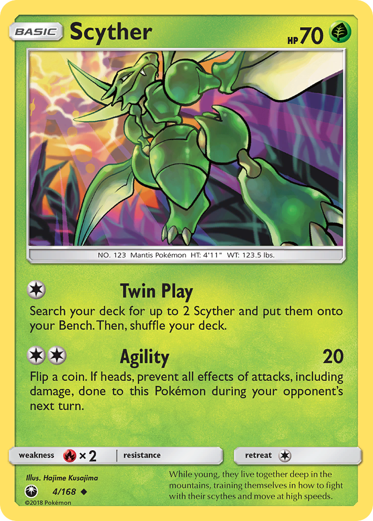 Scyther (4/168) [Sun & Moon: Celestial Storm] | Red Riot Games CA