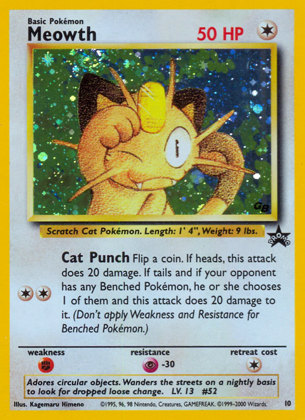 Meowth (10) [Wizards of the Coast: Black Star Promos] | Red Riot Games CA
