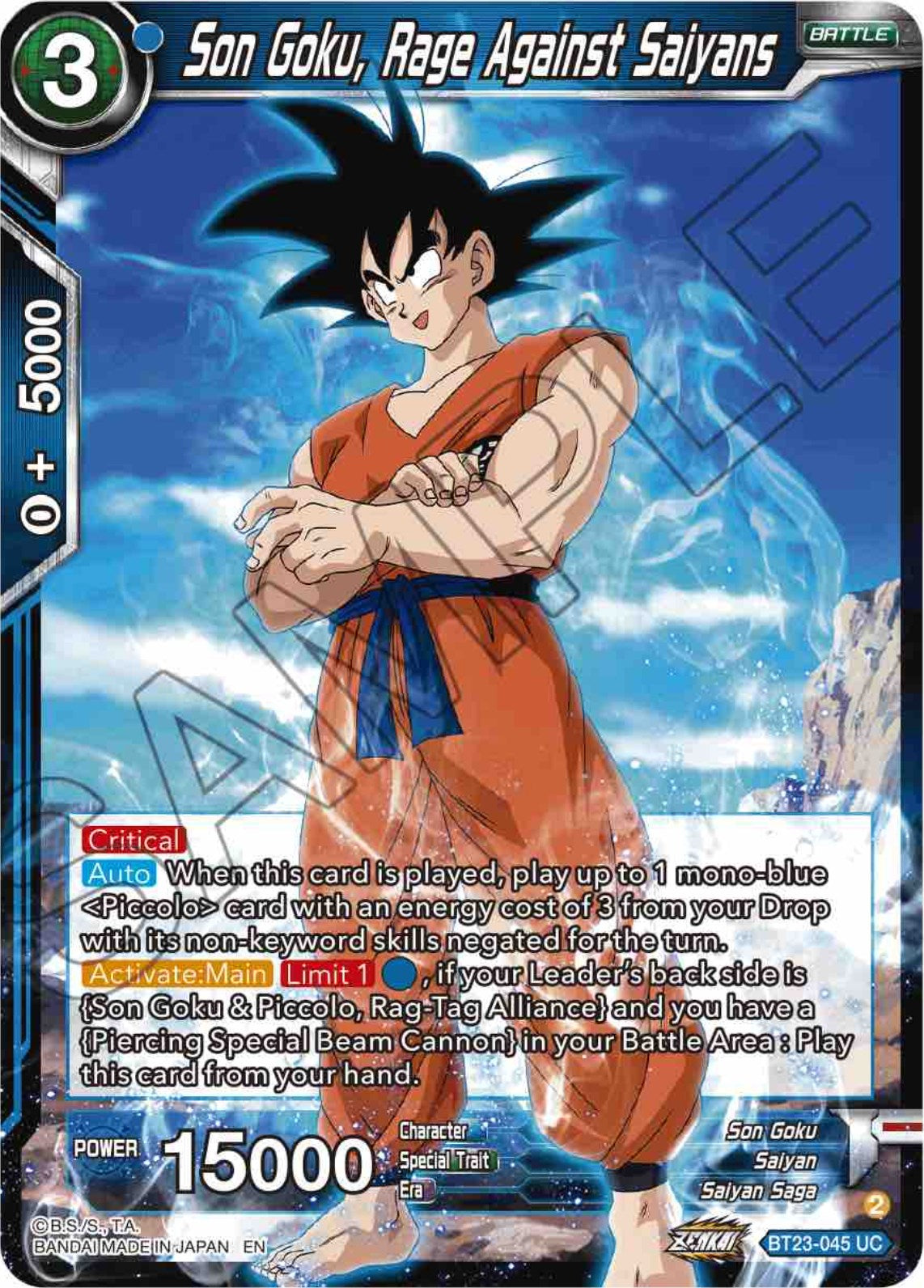 Son Goku, Rage Against Saiyans (BT23-045) [Perfect Combination] | Red Riot Games CA