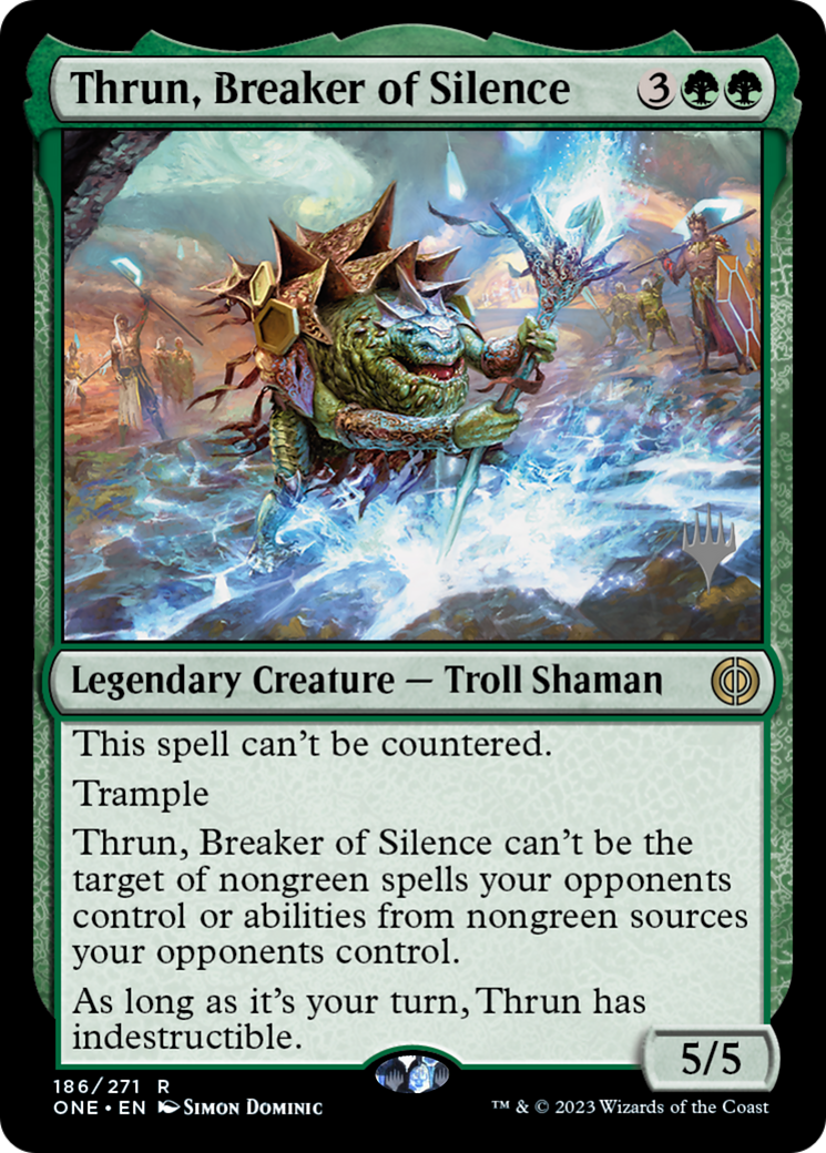 Thrun, Breaker of Silence (Promo Pack) [Phyrexia: All Will Be One Promos] | Red Riot Games CA