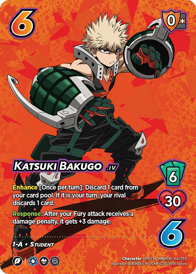 Katsuki Bakugo (64/153) (XR) [Jet Burn] | Red Riot Games CA
