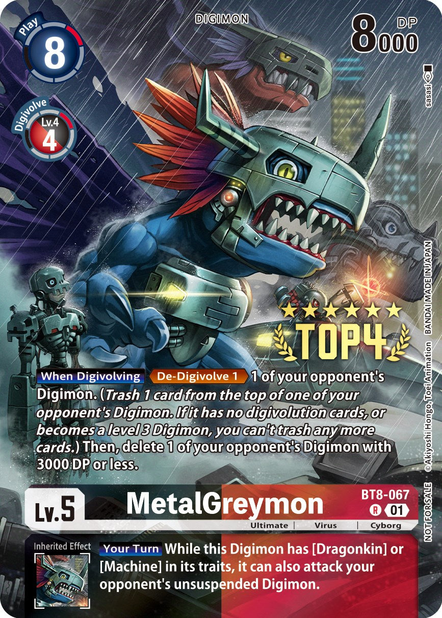 MetalGreymon [BT8-067] (Digimon 3-On-3 November 2023 Top 4) [New Awakening] | Red Riot Games CA