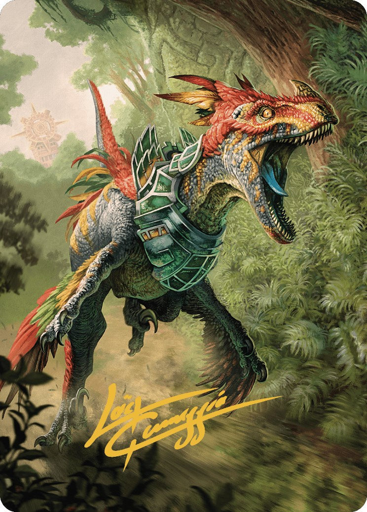 Dinosaur Token Art Card (Gold-Stamped Signature) [The Lost Caverns of Ixalan Art Series] | Red Riot Games CA