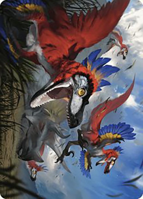 Wrathful Raptors Art Card [The Lost Caverns of Ixalan Art Series] | Red Riot Games CA