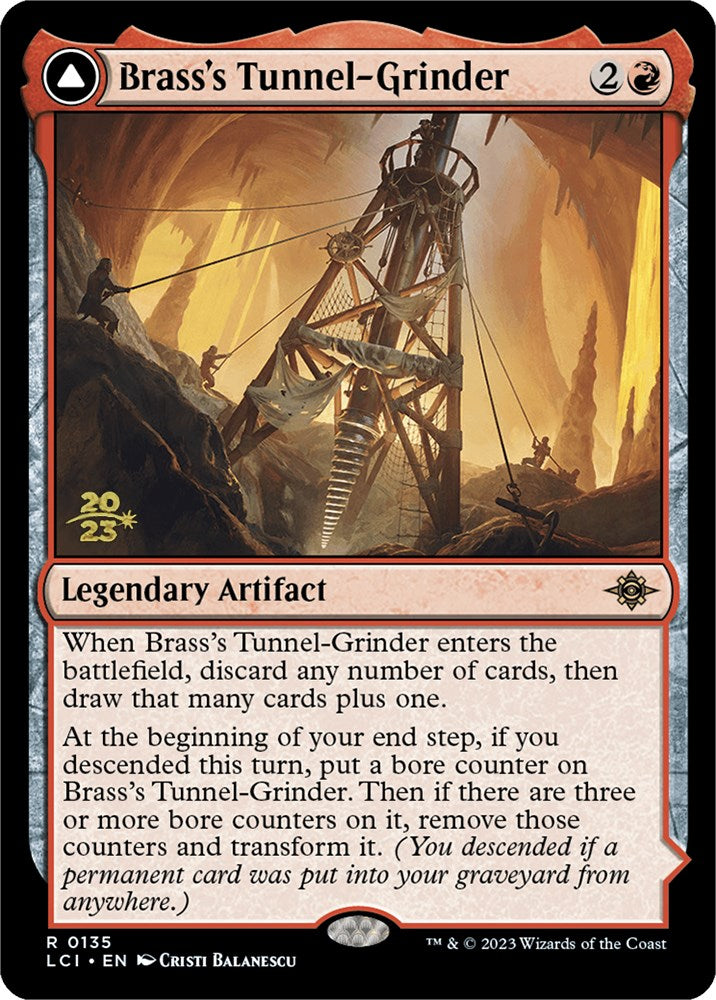 Brass's Tunnel-Grinder // Tecutlan, the Searing Rift [The Lost Caverns of Ixalan Prerelease Cards] | Red Riot Games CA