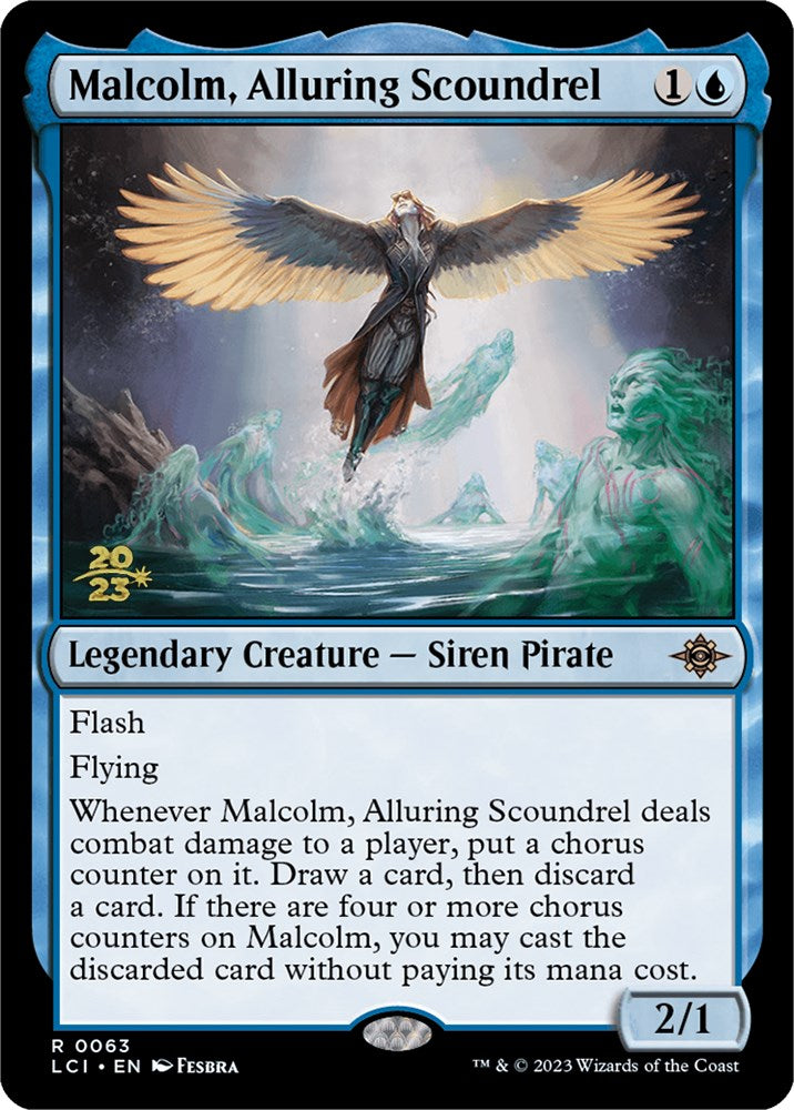 Malcolm, Alluring Scoundrel [The Lost Caverns of Ixalan Prerelease Cards] | Red Riot Games CA