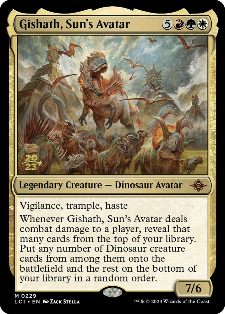 Gishath, Sun's Avatar (LCI) [The Lost Caverns of Ixalan Prerelease Cards] | Red Riot Games CA