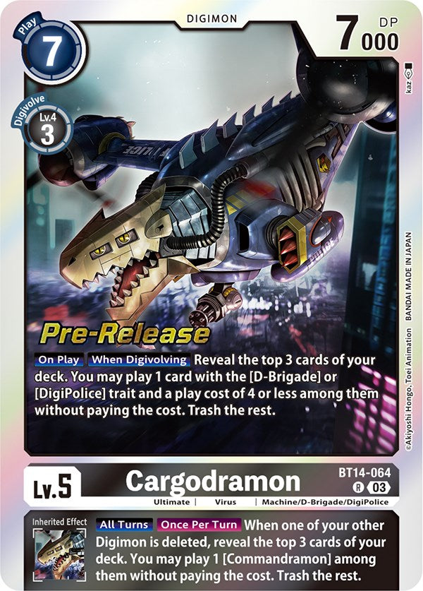 Cargodramon [BT14-064] [Blast Ace Pre-Release Cards] | Red Riot Games CA