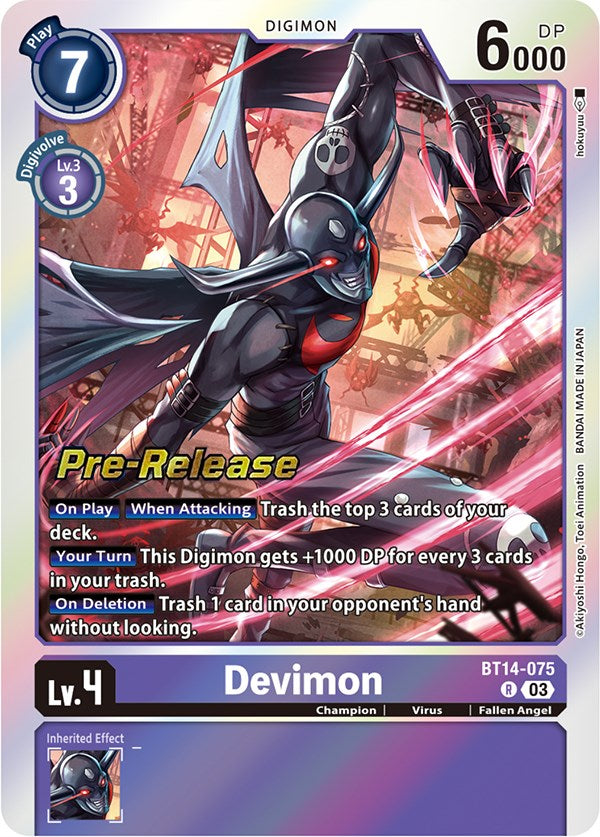 Devimon [BT14-075] [Blast Ace Pre-Release Cards] | Red Riot Games CA