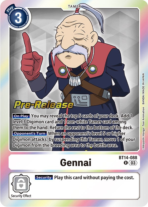 Gennai [BT14-088] [Blast Ace Pre-Release Cards] | Red Riot Games CA