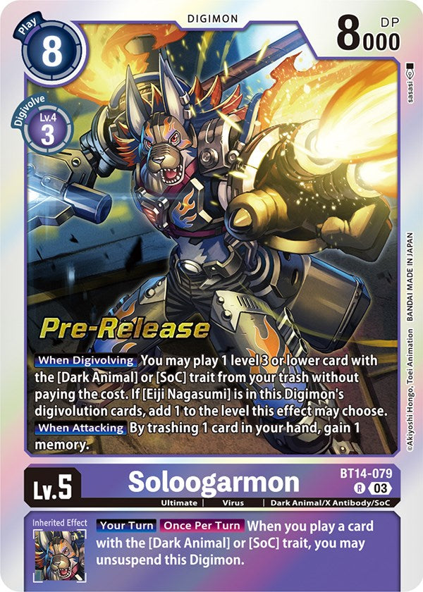 Soloogarmon [BT14-079] [Blast Ace Pre-Release Cards] | Red Riot Games CA