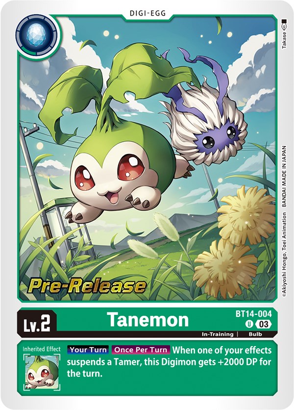 Tanemon [BT14-004] [Blast Ace Pre-Release Cards] | Red Riot Games CA